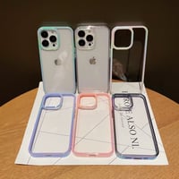 【お取り寄せ商品】iPhoneケース スマホケース iPhone16 iPhone15 iPhone14 シンプル クリア 推し活 オーロラ  L9839