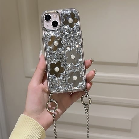 【お取り寄せ商品】iPhoneケース スマホケース iPhone15 iPhone14 デイジー ミラー キラキラ L8252