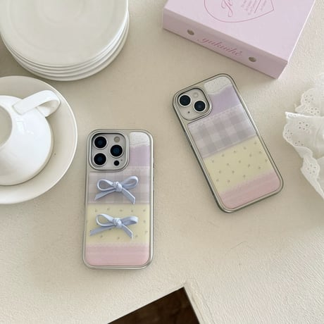 【お取り寄せ商品】iPhoneケース スマホケース iPhone16 iPhone15 iPhone14 かわいい 女子 韓国 春 リボン L9393