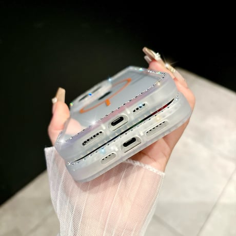 【お取り寄せ商品】iPhoneケース スマホケース iPhone17 iPhone16 iPhone15 クリア ストーン magsafe 推し活 M7070