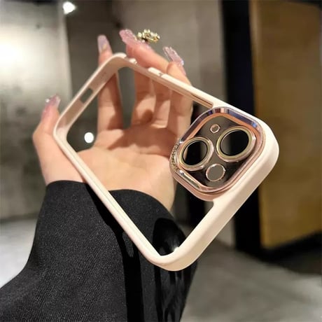 【お取り寄せ商品】iPhoneケース スマホケース iPhone15 iPhone14 透明 カラーフレーム フレームケース シンプル ユニセックス 推しカラー 推し活 韓国 L7783