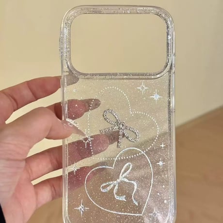 【お取り寄せ商品】iPho neケース スマホケース iPhone17 iPhone16 iPhone15 韓国 可愛い リボン ホワイト M7122
