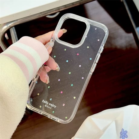 【お取り寄せ商品】iPhoneケース スマホケース iPhone16 iPhone15 iPhone14 カラフル ハンドストラップ クリアケース L9819