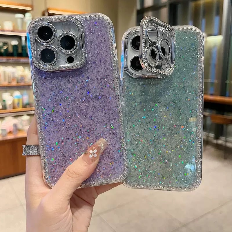 名入れ♡キラキラムーンシェルフレーク✨ラメ⭐︎オリジナル✨iPhoneケース 名入れキラキラムーンシェルフレーク✨ラメ︎オリジナル✨iPhone