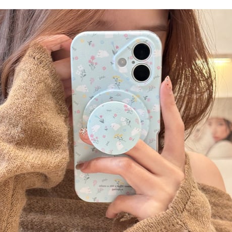 【お取り寄せ商品】iPhoneケース スマホケース iPhone16 iPhone15 iPhone14 大人可愛い 癒し系 花柄 MagSafe L9332