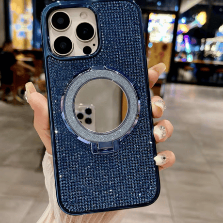【お取り寄せ商品】iPhoneケース スマホケース iPhone16 iPhone15 iPhone14 キラキラ ストーン ミラー L8985