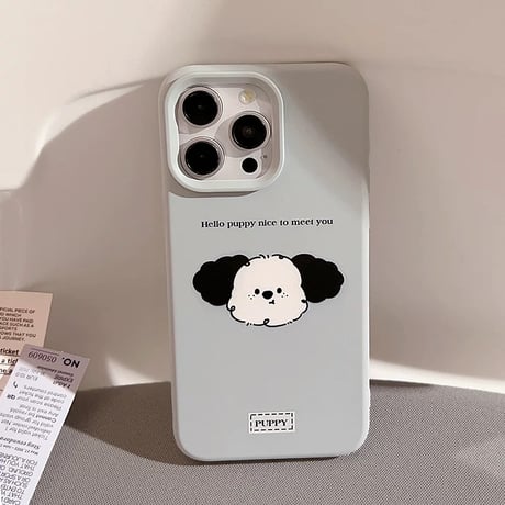 【お取り寄せ商品】iPhoneケース スマホケース iPhone16 iPhone15 iPhone14 かわいい　シンプル 犬 L9143