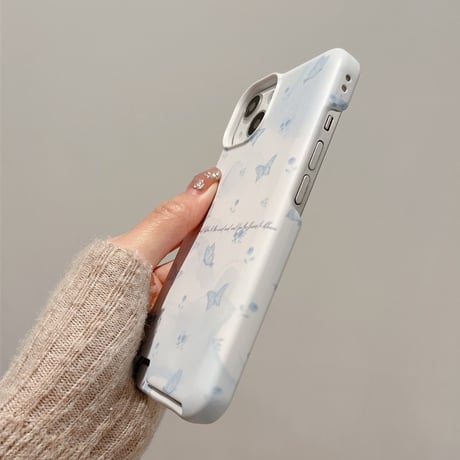 【お取り寄せ商品】iPhoneケース スマホケース iPhone15 iPhone14 カードケース カードホルダー付き カード収納 バタフライ 蝶々 グラデーション かわいい 韓国 L7780