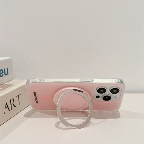 【お取り寄せ商品】iPhoneケース スマホケース iPhone16 iPhone15 シンプル パステル スタンドMagSafe M7015