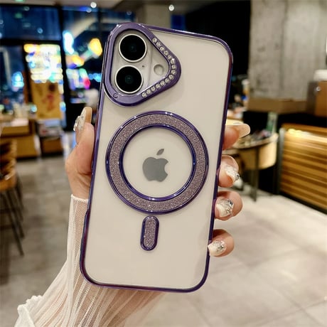 【お取り寄せ商品】iPhoneケース スマホケース iPhone16 iPhone15 シンプル ストーン magsafe キラキラ M7028