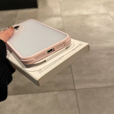 【お取り寄せ商品】iPhoneケース スマホケース iPhone16 iPhone15 シンプル ハーフクリア フレームケース カメラレンズカバー M7037