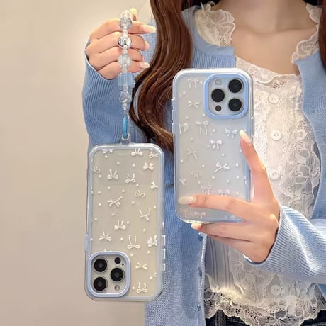 【お取り寄せ商品】iPhoneケース スマホケース iPhone16 iPhone15 iPhone14 かわいい シンプル リボン柄 L9350