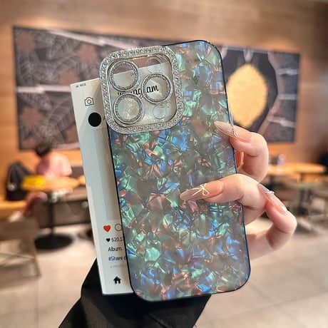 【お取り寄せ商品】iPhoneケース スマホケース iPhone16 iPhone15 iPhone14 大人 可愛い シェル ストーン L9180