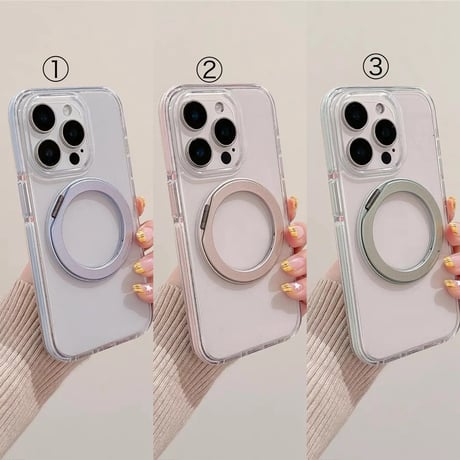 【お取り寄せ商品】iPhoneケース スマホケース iPhone16 iPhone15 iPhone14 シンプル クリア MagSafe 韓国 スタンド 推し活 マグセーフ L9421