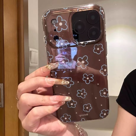 【お取り寄せ商品】iPhoneケース スマホケース iPhone17  iPhone16 iPhone15 シンプル 大人可愛い ブルー ブラウン L9801