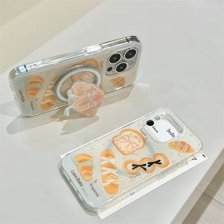 【お取り寄せ商品】iPhoneケース スマホケース iPhone17 iPhone16 iPhone15 かわいい パン MagSafe L9164