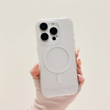 【お取り寄せ商品】iPhoneケース スマホケース iPhone15 iPhone14 シンプル クリア シルバー MagSafe L9026
