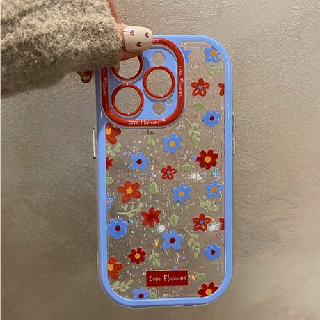 【お取り寄せ商品】iPhoneケース スマホケース iPhone16 iPhone15 iPhone14 大人可愛い ラメ 花柄 L9328