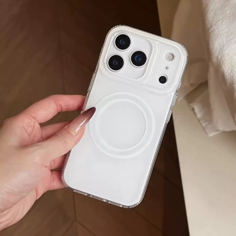 【お取り寄せ商品】iPhoneケース スマホケース iPhone17 iPhone16 iPhone15 ホワイト リボン magsafe グリップ付き M7190