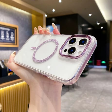 【お取り寄せ商品】iPhoneケース スマホケース iPhone17 iPhone16 iPhone15 iPhone14 メタリック グリッター MagSafe 推し活 シンプル L9847