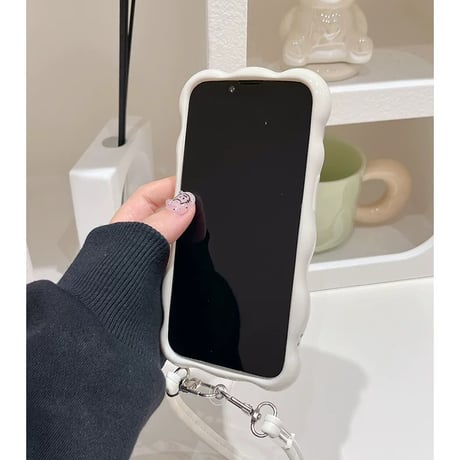 【お取り寄せ商品】iPhoneケース スマホケース iPhone15 iPhone14 かわいい クリーム ハート L8974