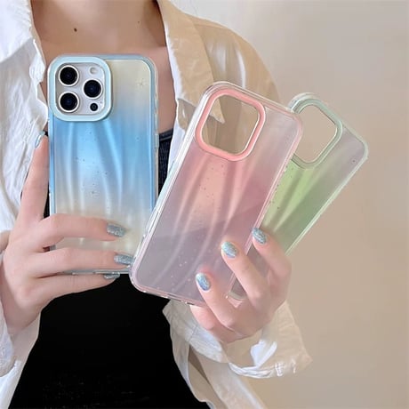【お取り寄せ商品】iPhoneケース スマホケース iPhone16 iPhone15 iPhone14 可愛い シンプル グラデーション 夏 おしゃれ L9580