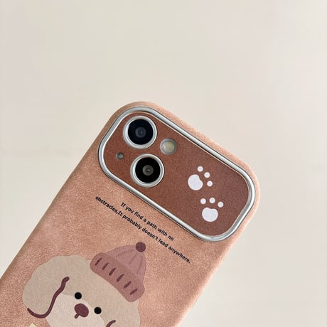 【お取り寄せ商品】iPhoneケース スマホケース iPhone16 iPhone15 iPhone14 かわいい ブラウン 犬 L9213