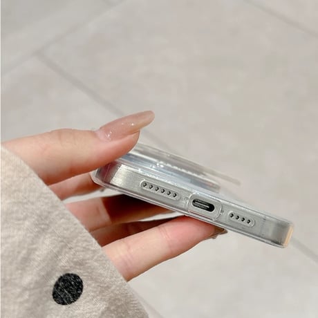 【お取り寄せ商品】iPhoneケース スマホケース iPhone16 iPhone15 iPhone14 かわいい 羽 ミラー グリップ MagSafe L9443