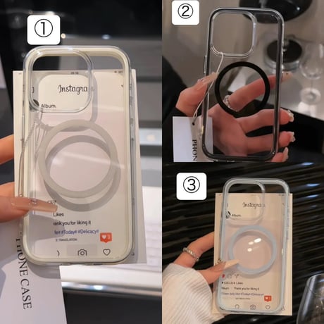 【お取り寄せ商品】iPhoneケース スマホケース iPhone16 iPhone15 iPhone14 大人 可愛い シンプル MagSafe L9503