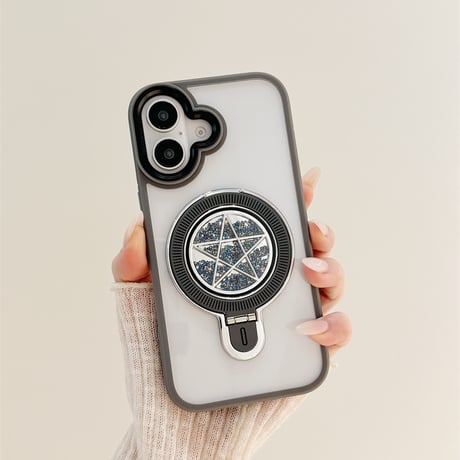 【お取り寄せ商品】iPhoneケース スマホケース iPhone16 iPhone15 iPhone14 星 スタンド クリア シンプル L8993