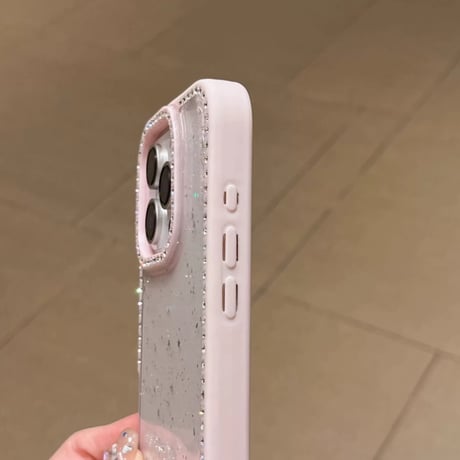 【お取り寄せ商品】iPhoneケース スマホケース iPhone16 iPhone15 iPhone14 可愛い クリア ラメ 推し活 キラキラ L9568