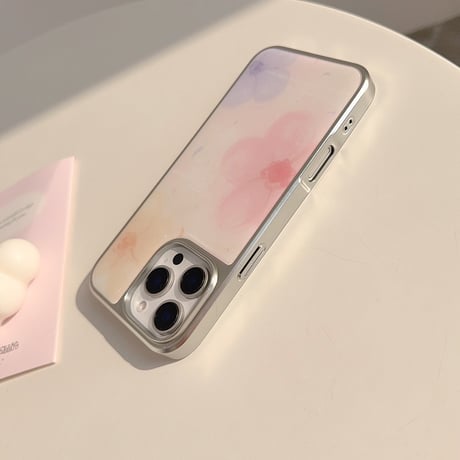 【お取り寄せ商品】iPhoneケース スマホケース iPhone16 iPhone15 iPhone14 大人可愛い シンプル メタリック 花柄 L9386