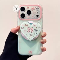 【お取り寄せ商品】iPhoneケース スマホケース iPhone17 iPhone16 iPhone15 韓国 magsafe リボン グリップ付き 可愛い M7174