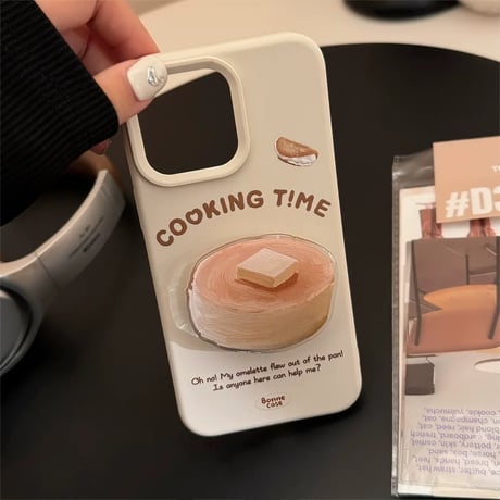 【お取り寄せ商品】iPhoneケース スマホケース iPhone16 iPhone15 iPhone14 かわいい ホットケーキ コーヒー ハンドグリップ L9111