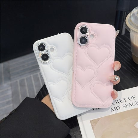 【お取り寄せ商品】iPhoneケース スマホケース iPhone17 iPhone16 iPhone15 iPhone14 かわいい レザー ハート L9202