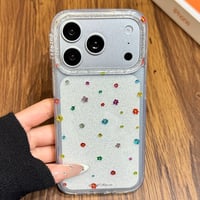 【お取り寄せ商品】iPhoneケース スマホケース iPhone17 iPhone16 iPhone15 花柄 ラメ カラフル 韓国っぽ M7169