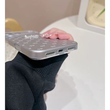 【お取り寄せ商品】iPhoneケース スマホケース iPhone17 iPhone16 iPhone15 リボン ホワイト 韓国 可愛い L9208