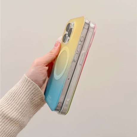 【お取り寄せ商品】iPhoneケース スマホケース iPhone16 iPhone15 iPhone14 グラデーション MagSafe M7045