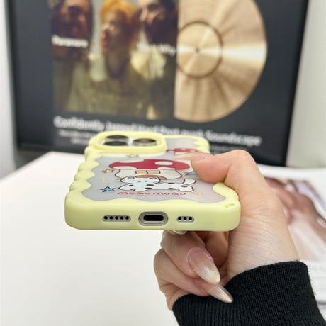 【お取り寄せ商品】iPhoneケース スマホケース iPhone15 iPhone14 モコモコ キャラクター 2パターン L8931