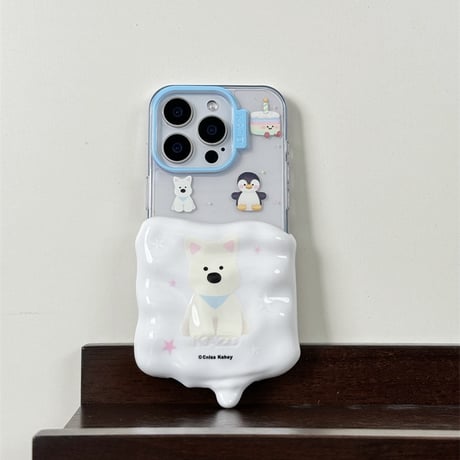 【お取り寄せ商品】iPhoneケース スマホケース iPhone15 iPhone14 フレーム キャラクター クリーム L8934