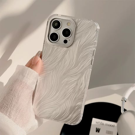 【お取り寄せ商品】iPhoneケース スマホケース iPhone15 iPhone14 シルバー フェザー L8326