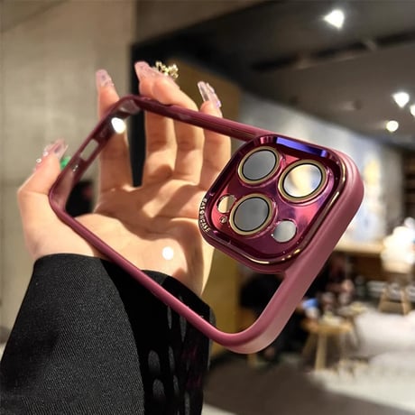 【お取り寄せ商品】iPhoneケース スマホケース iPhone15 iPhone14 透明 カラーフレーム フレームケース シンプル ユニセックス 推しカラー 推し活 韓国 L7783