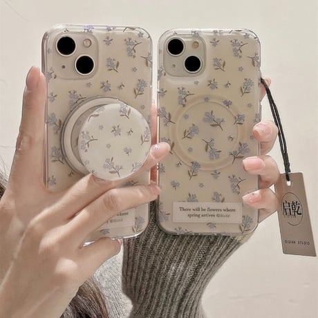 【お取り寄せ商品】iPhoneケース スマホケース iPhone16 iPhone15 iPhone14 かわいい 花柄 MagSafe 大人女子 韓国 L9283
