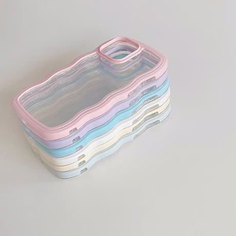 【お取り寄せ商品】iPhoneケース スマホケース iPhone16 iPhone15 iPhone14 シンプル 推し活 パステル 可愛い ウェーブ M7042