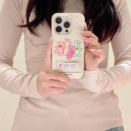 【お取り寄せ商品】iPhoneケース スマホケース iPhone15 iPhone14 かわいい キャラクター スタンド L9018