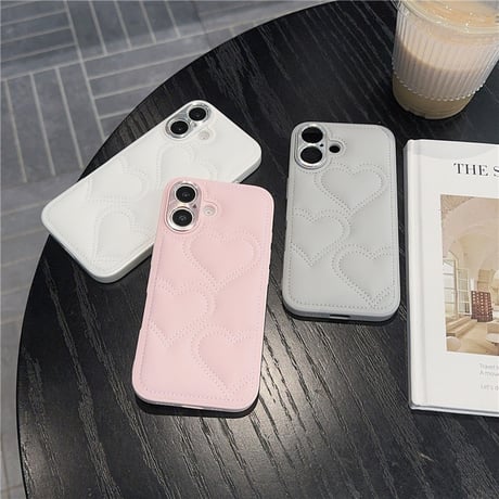 【お取り寄せ商品】iPhoneケース スマホケース iPhone17 iPhone16 iPhone15 iPhone14 かわいい レザー ハート L9202