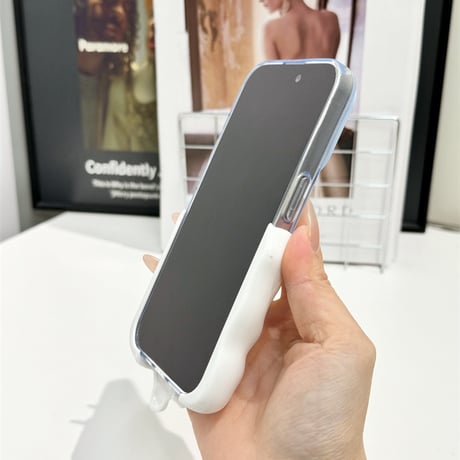 【お取り寄せ商品】iPhoneケース スマホケース iPhone15 iPhone14 フレーム キャラクター クリーム L8934