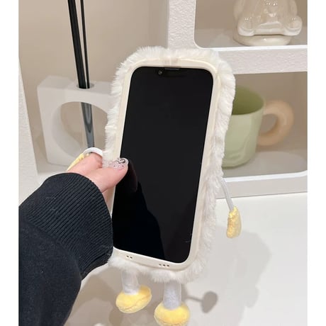 【お取り寄せ商品】iPhoneケース スマホケース iPhone16 iPhone15 iPhone14 かわいい モコモコ キャラクター L9128