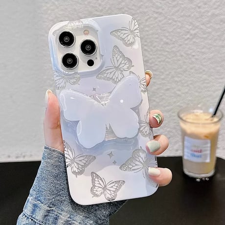 【お取り寄せ商品】iPhoneケース スマホケース iPhone16 iPhone15 iPhone14 きれいめ 蝶々 L9155