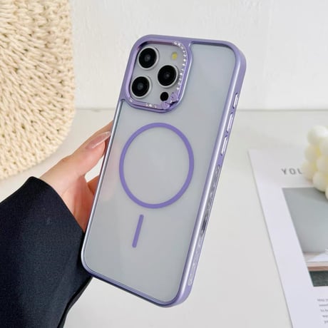 【お取り寄せ商品】iPhoneケース スマホケース iPhone16 iPhone15 透明 推し活 クリア リボン 可愛い MagSafe M7057